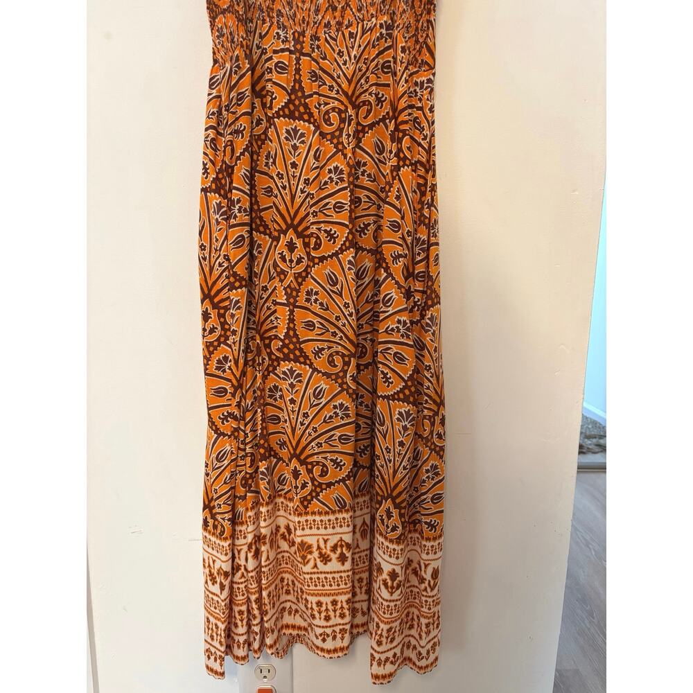 Knox Rose Floral Maxi Dress Orange Size Large - Picture 6 of 6